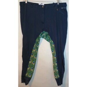 Buckwild Breeches Signature Womens Plus Riding Breech  Blue Peacock Size 38 A112